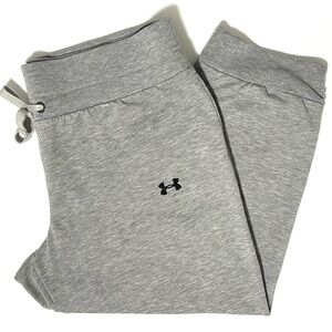 Under Armour Jogger Sweatpants - Tie Waist & Heather Grey - Size Large